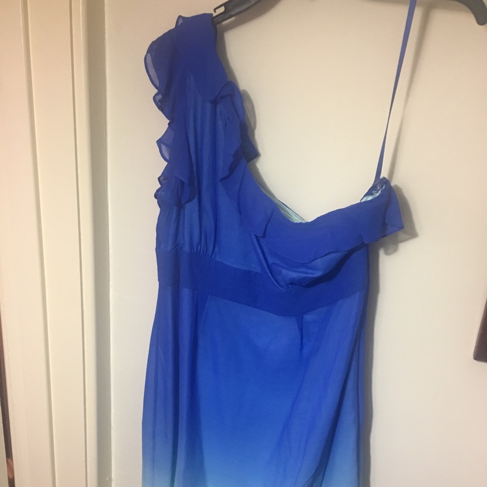 Giani Bini Blue one shoulder dress